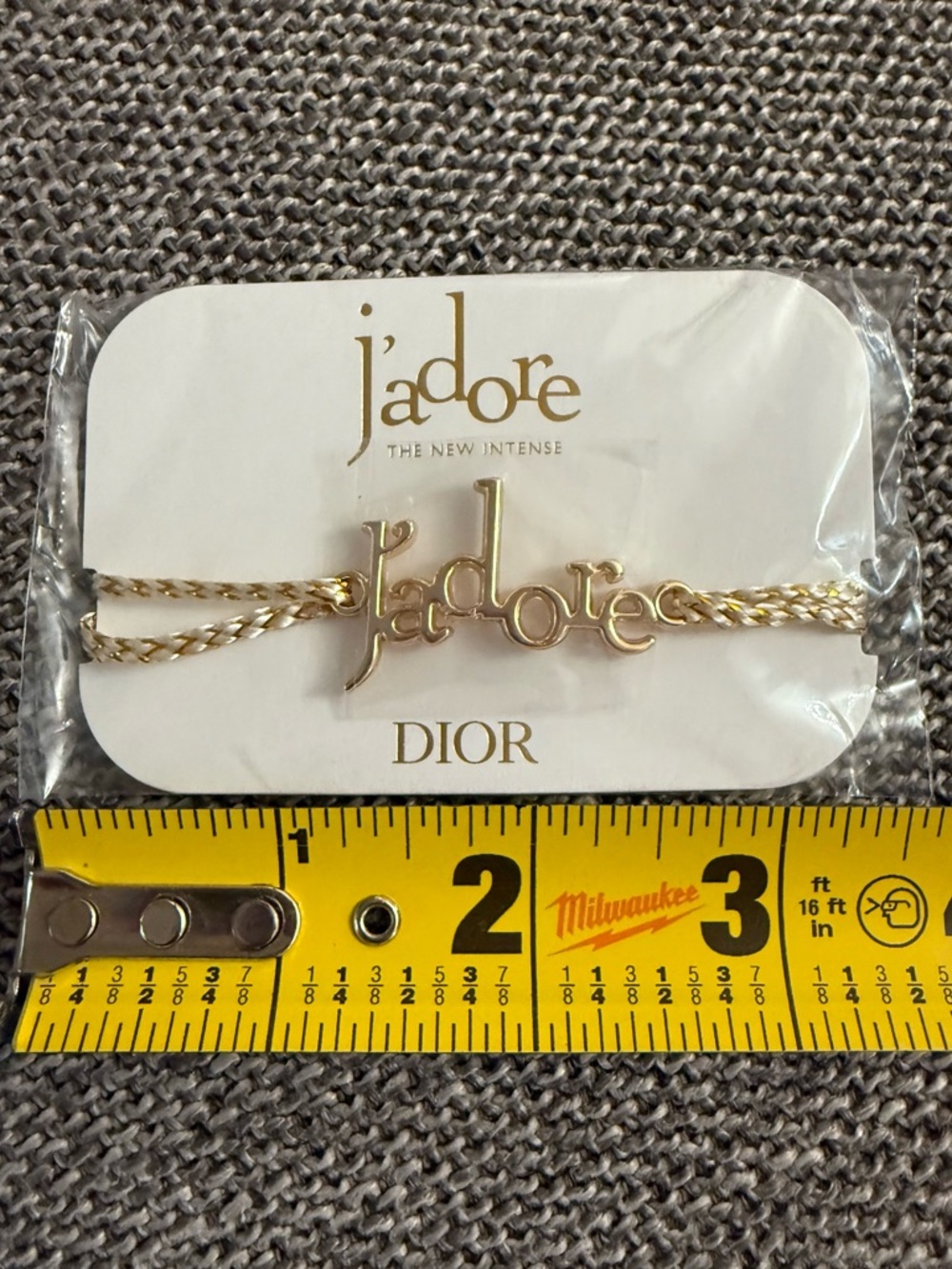 Dior Jadore' Script Cord Bracelet New Authentic - Picture 11 of 11